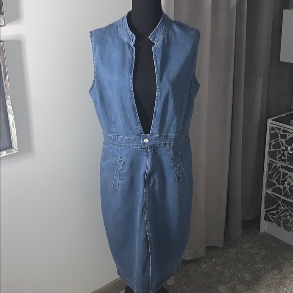 Denim Cutout Dress